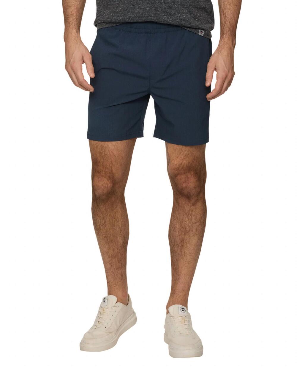 NEW FLAGS & ANTHEM wright athletic shorts in navy